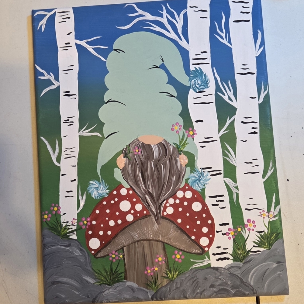 Whimsical Gnome Canvas Art